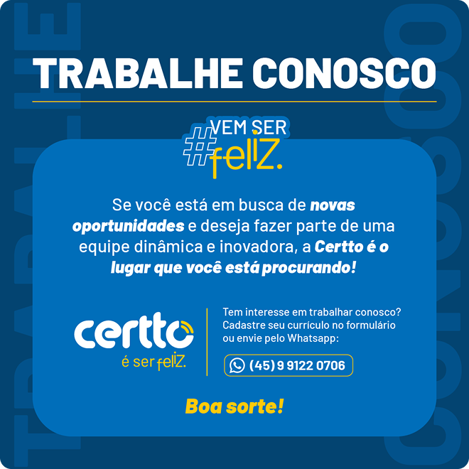Trabalhe com a Certto Telecom